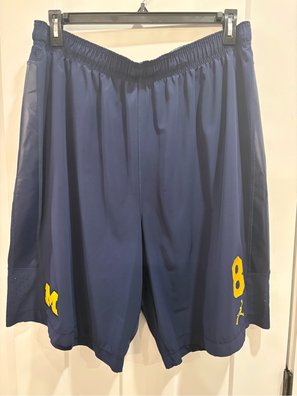 Jordan Michigan Wolverines Player Issued Practice Shorts Navy XXL (A7)